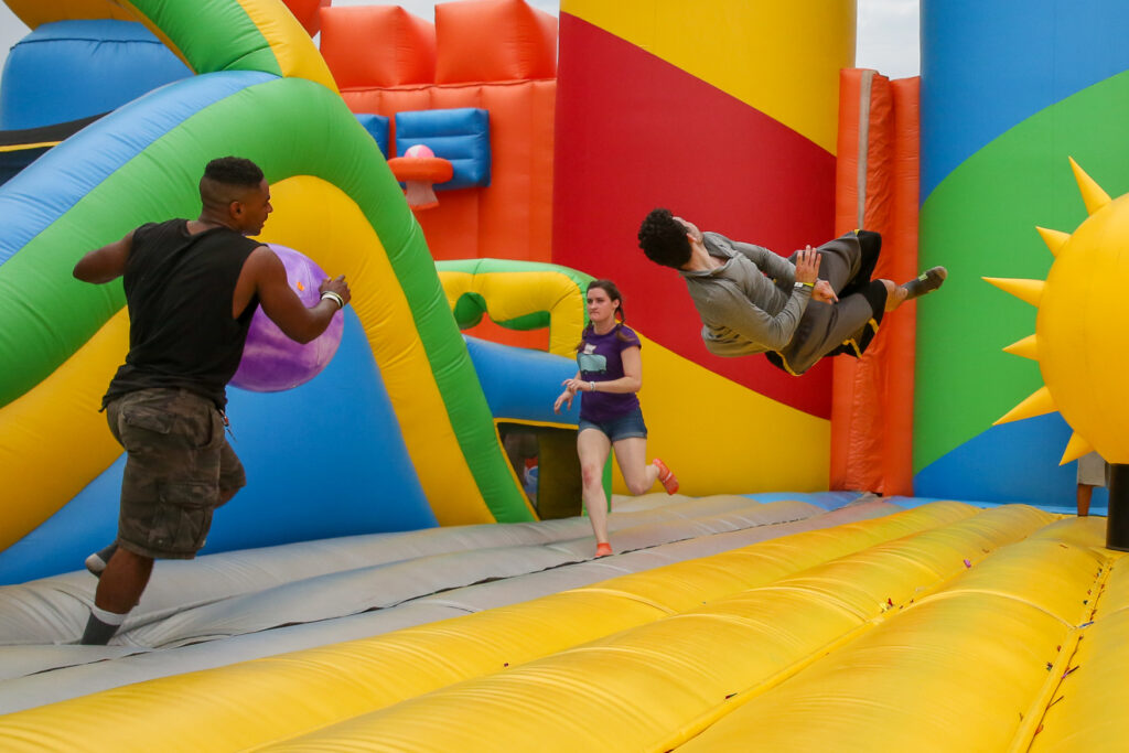 How many adults can fit in a bounce house?
